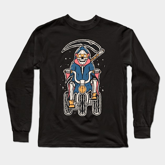 grim reaper tricyle Long Sleeve T-Shirt by Densap.id